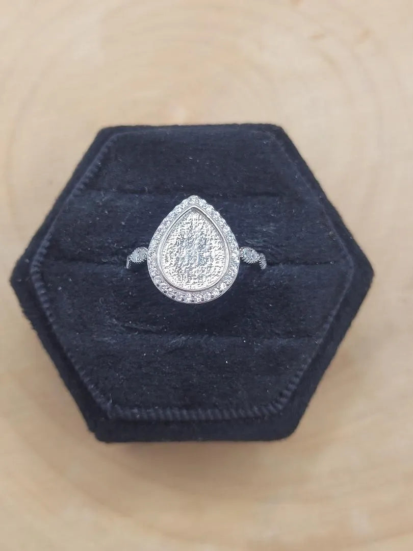 Aster, White Gold Plated SS, Size 5