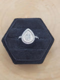 Aster, White Gold Plated SS, Size 5