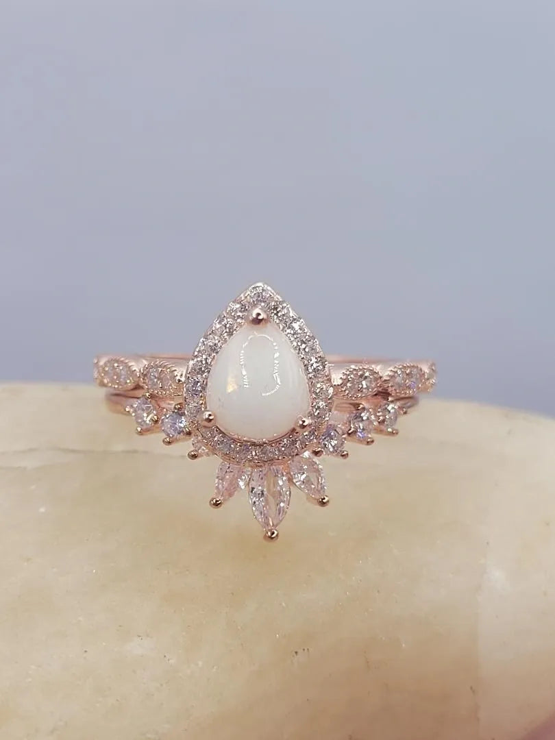 Bryony With Curved CZ Stacking Ring