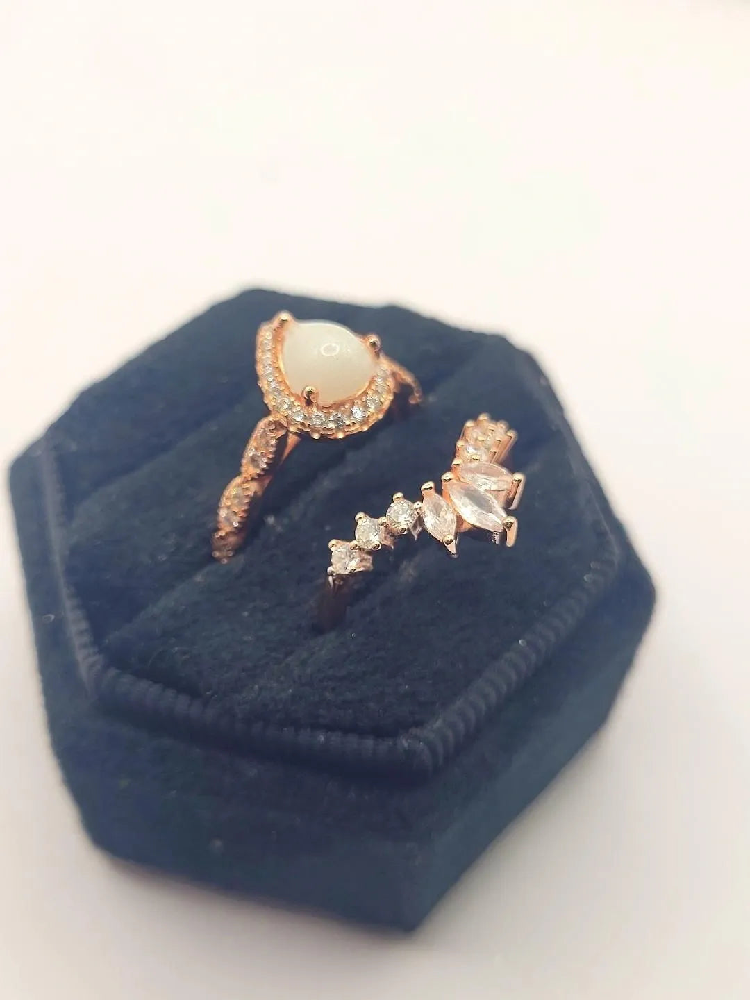 Bryony With Curved CZ Stacking Ring